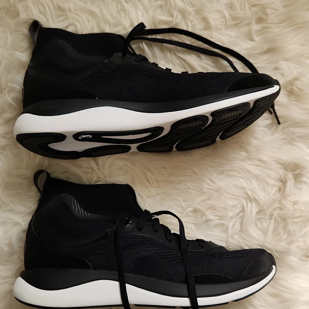 Lululemon Chargefeel Mid Womens Workout Shoe In Black/Anchor/White Size 9.5 - Picture 12 of 17